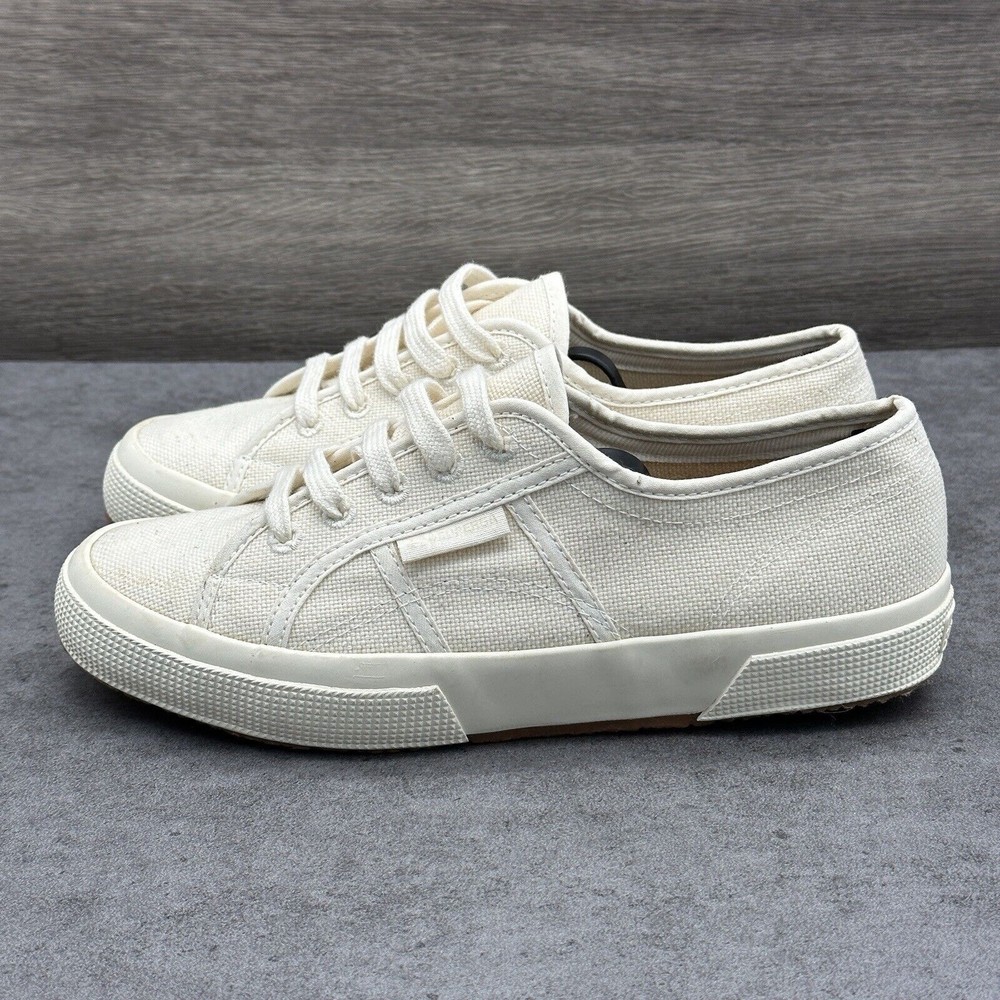 EUC Superga Off White Cotu Classic Unisex Sneaker Women's Size 7.5 Mens Size 6
